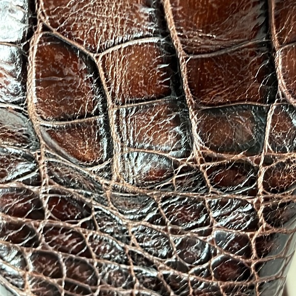 Furla Italian Leather Embossed Crocodile Large Tote Bag - Picture 13 of 16